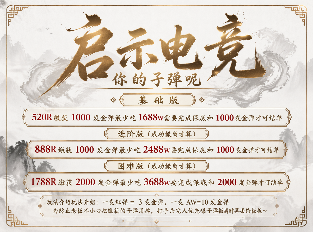 子弹单价格表